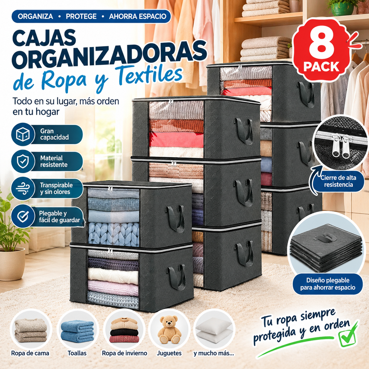 Organizador de Ropa Plegable