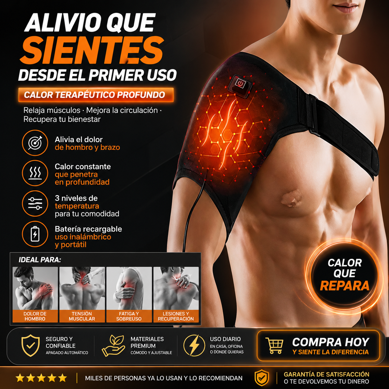 Soporte para Rodilla, Codo y Hombro CalmoFlex 3X™