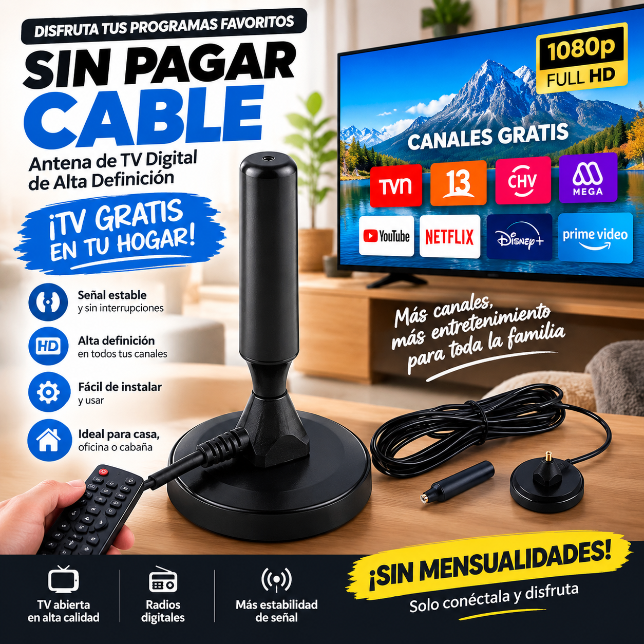 ANTENA TV DIGITAL HD
